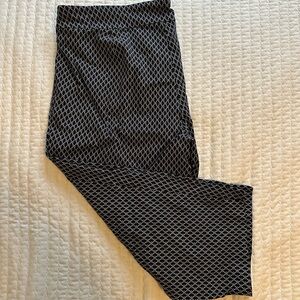 Navy and White Pull On Cropped Pants